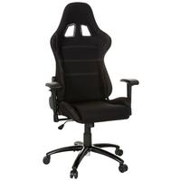 Gamingstuhl Game Force Schwarz Mit Wippfunktion - Schwarz/Weiß, Basics, Kunststoff/Textil (72/140/63cm) - MID.YOU
