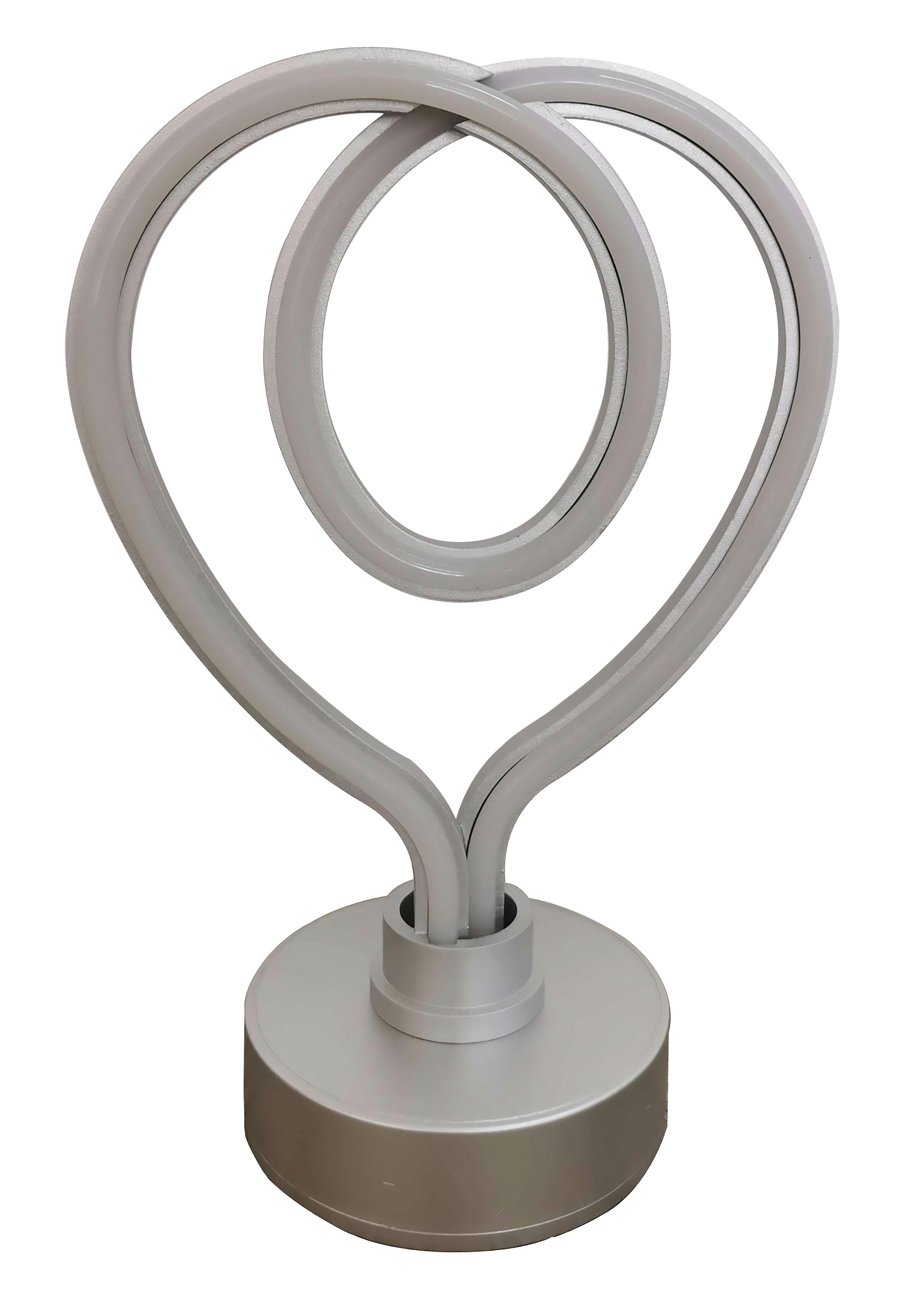 Led Díszlámpa Amalie - ezüst, Modern, műanyag (16/10/23cm) - Luca Bessoni