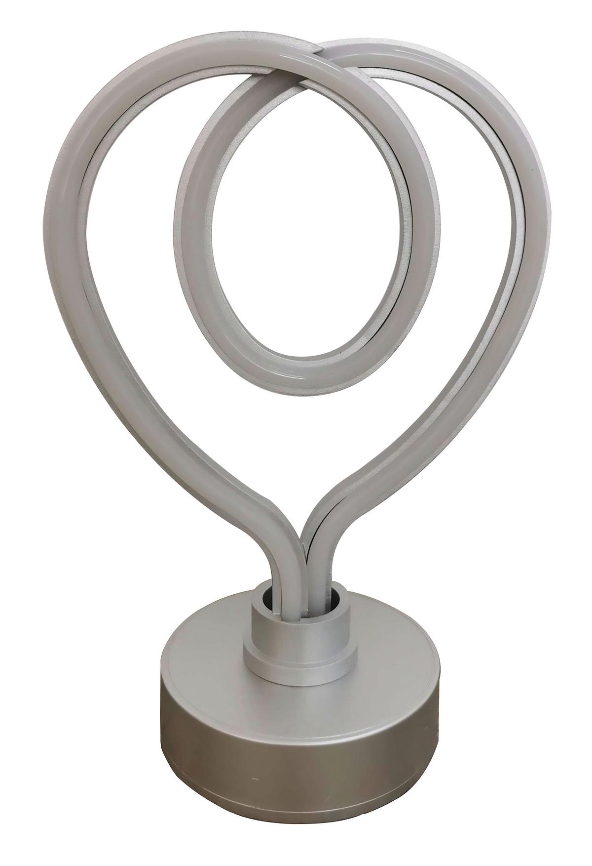 Led-dekoleuchte Amalie - Silberfarben, MODERN, Kunststoff (16/10/23cm) - Luca Bessoni