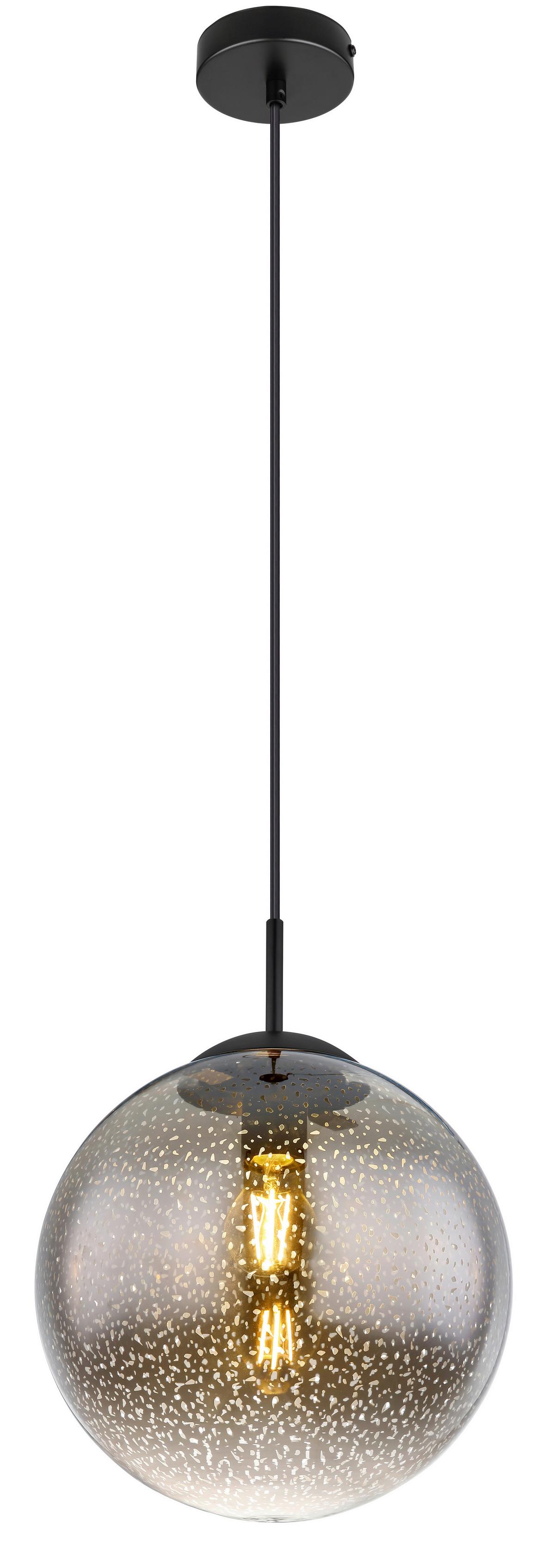 Hängeleuchte 15881h2 - Schwarz, Basics, Glas/Metall (30/120cm) - Globo
