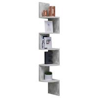 Sarokpolc Mintis - szürke, Basics, faalapú anyag (19,6/123,6/19,6cm) - MID.YOU