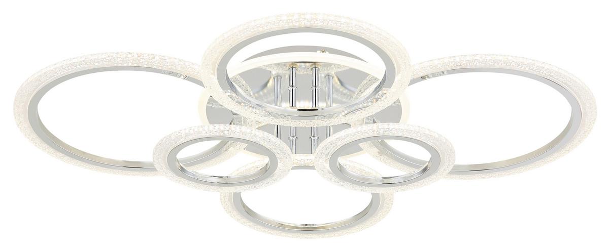 LED-Deckenleuchte Memory-Funktion - Klar/Chromfarben, Design, Kunststoff/Metall (78/60,5/11,5cm) - Globo