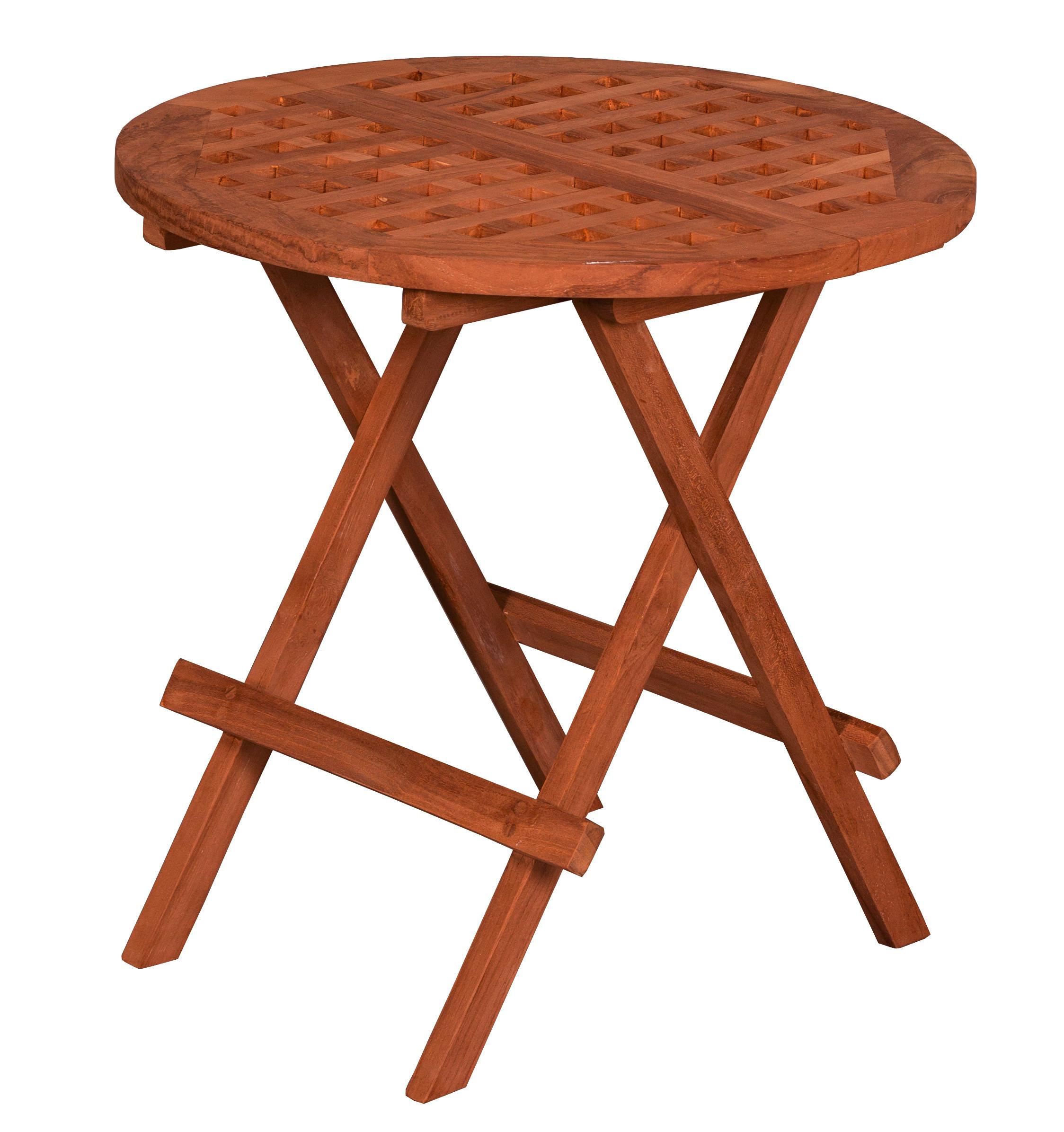Gartentisch Klappbar Woodie aus Teakholz L: 50 cm - Teakfarben, Basics, Holz (50/50cm) - Gardenson