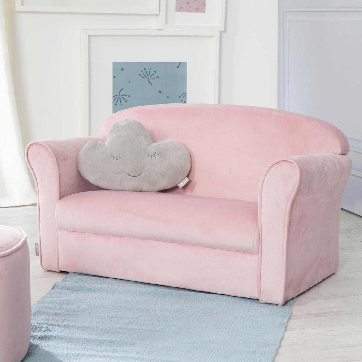 Kindersofa Rosa Mit Armlehnen - Rosa, Basics, Textil (78/43/39cm) - Roba