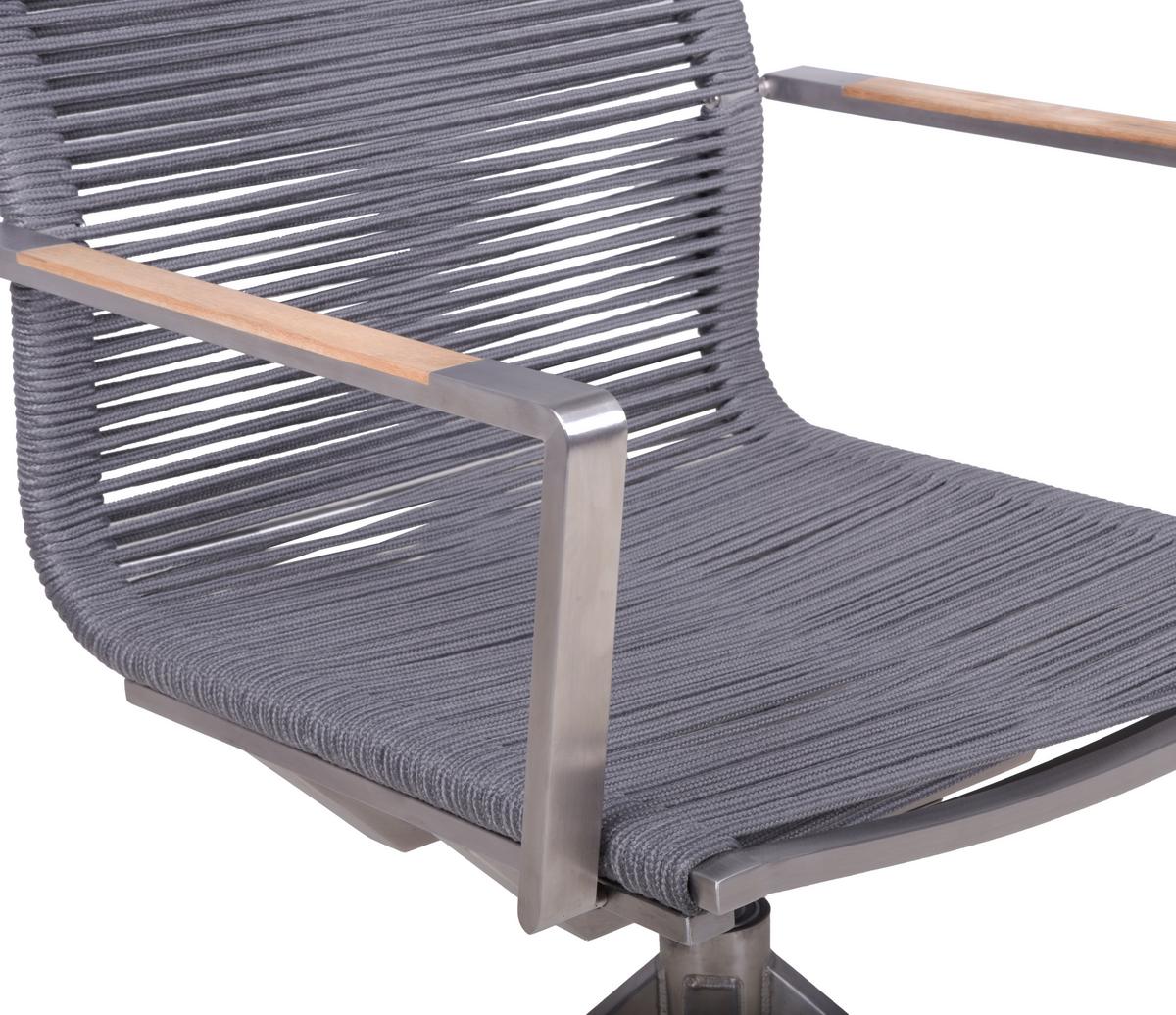 Gartenstuhl-set Rubiera - Anthrazit/Silberfarben, Basics, Holz/Kunststoff (63/95/54cm) - Gardenson