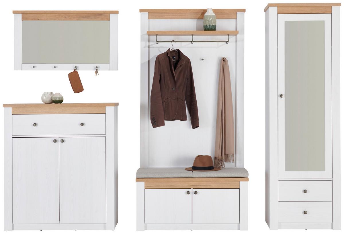 Spiegel Rovigio Weiß/ Eiche-/Lärchefarben B: 97 cm - Eichefarben/Lärchefarben, Basics, Holzwerkstoff (97/55/6cm) - Landscape