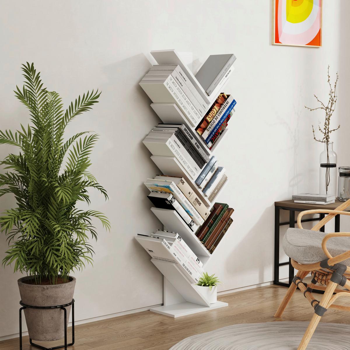 Regal Nulis Weiß B: 40 cm - Weiß, Design, Holzwerkstoff (40/140/20cm) - MID.YOU