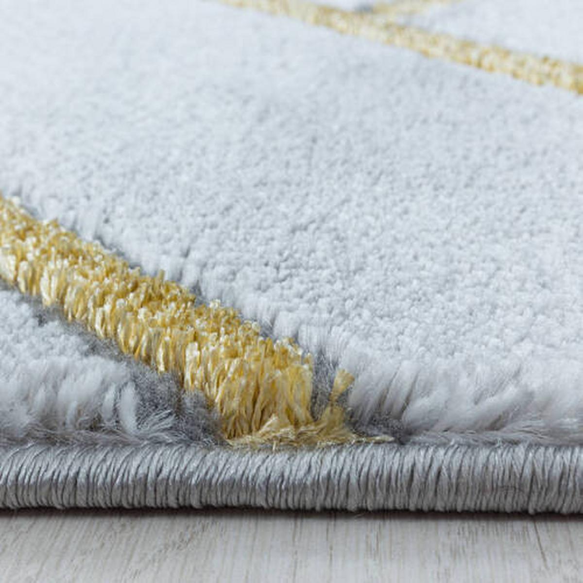 Teppich Läufer Goldfarben Naxos 80x250 cm - Goldfarben, Design, Textil (80/250cm)
