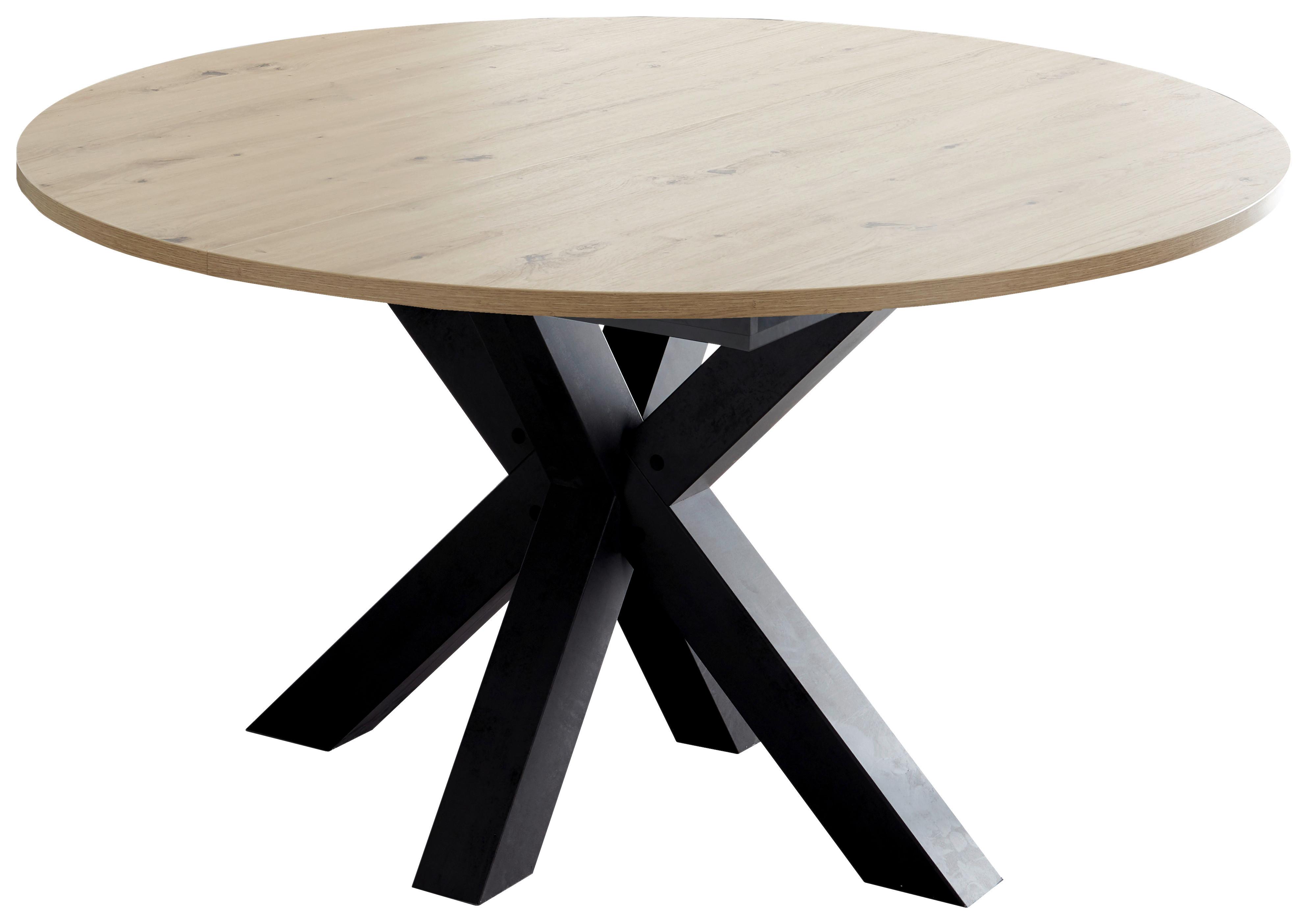 VÝSUVNÝ STŮL MOLO - černá/dub artisan, Moderní, kompozitní dřevo (110-150/110/78cm) - ecoTree