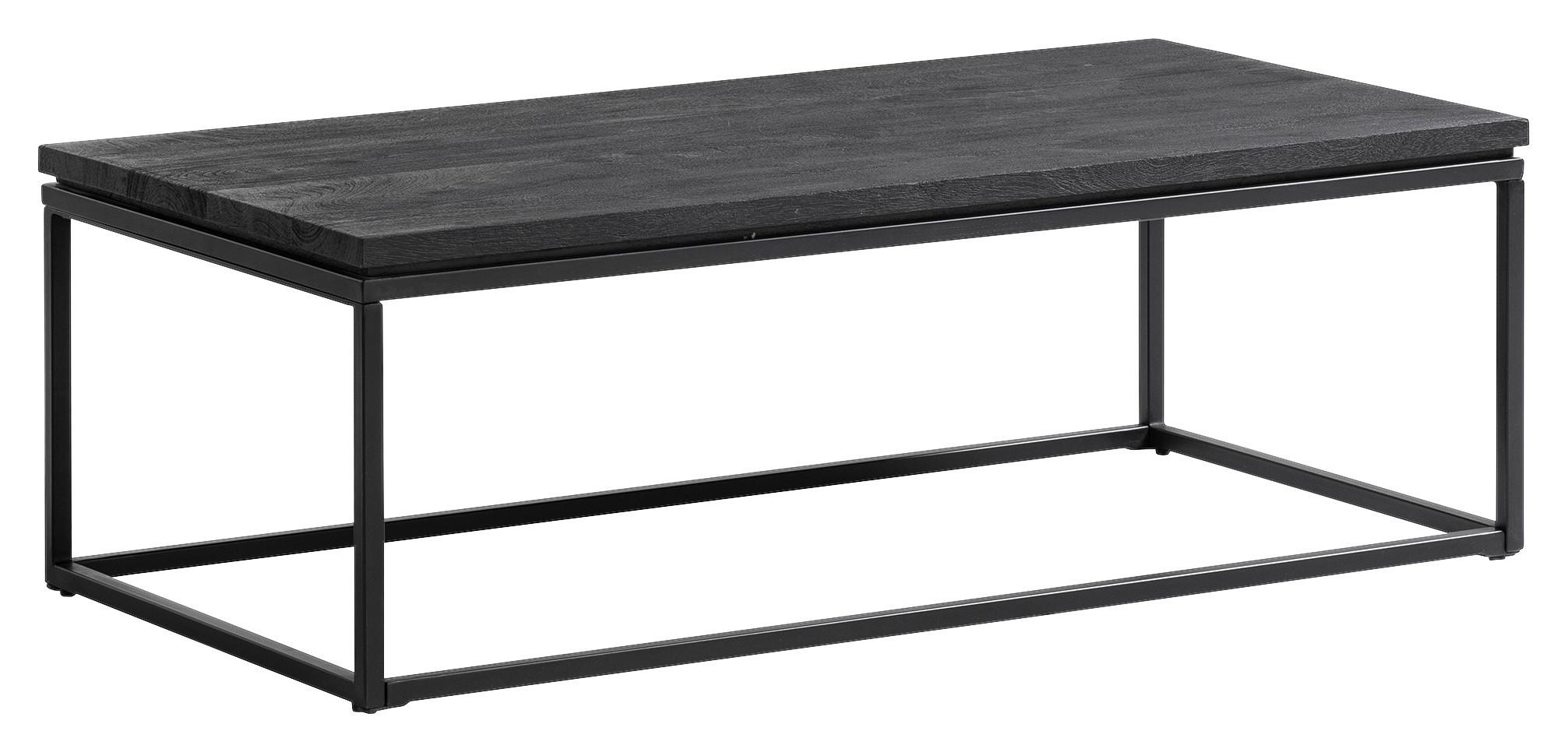 Konferenčný stolík, čierny - čierna, Design, kov/drevo (120/60/40cm) - Livetastic