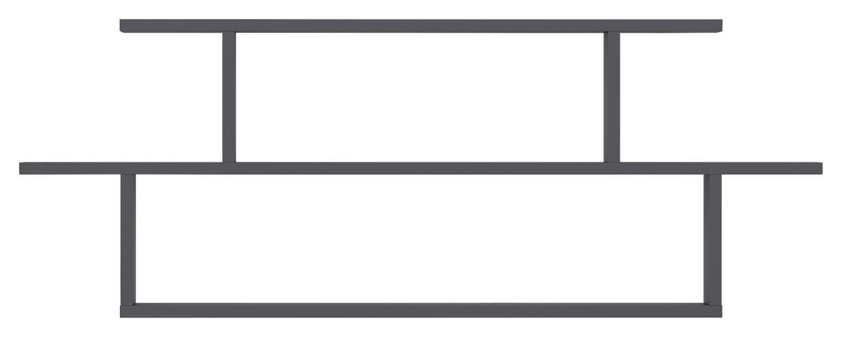 Wandregal Seneca - Anthrazit, Design, Holzwerkstoff (120/44,6/14,6cm) - MID.YOU