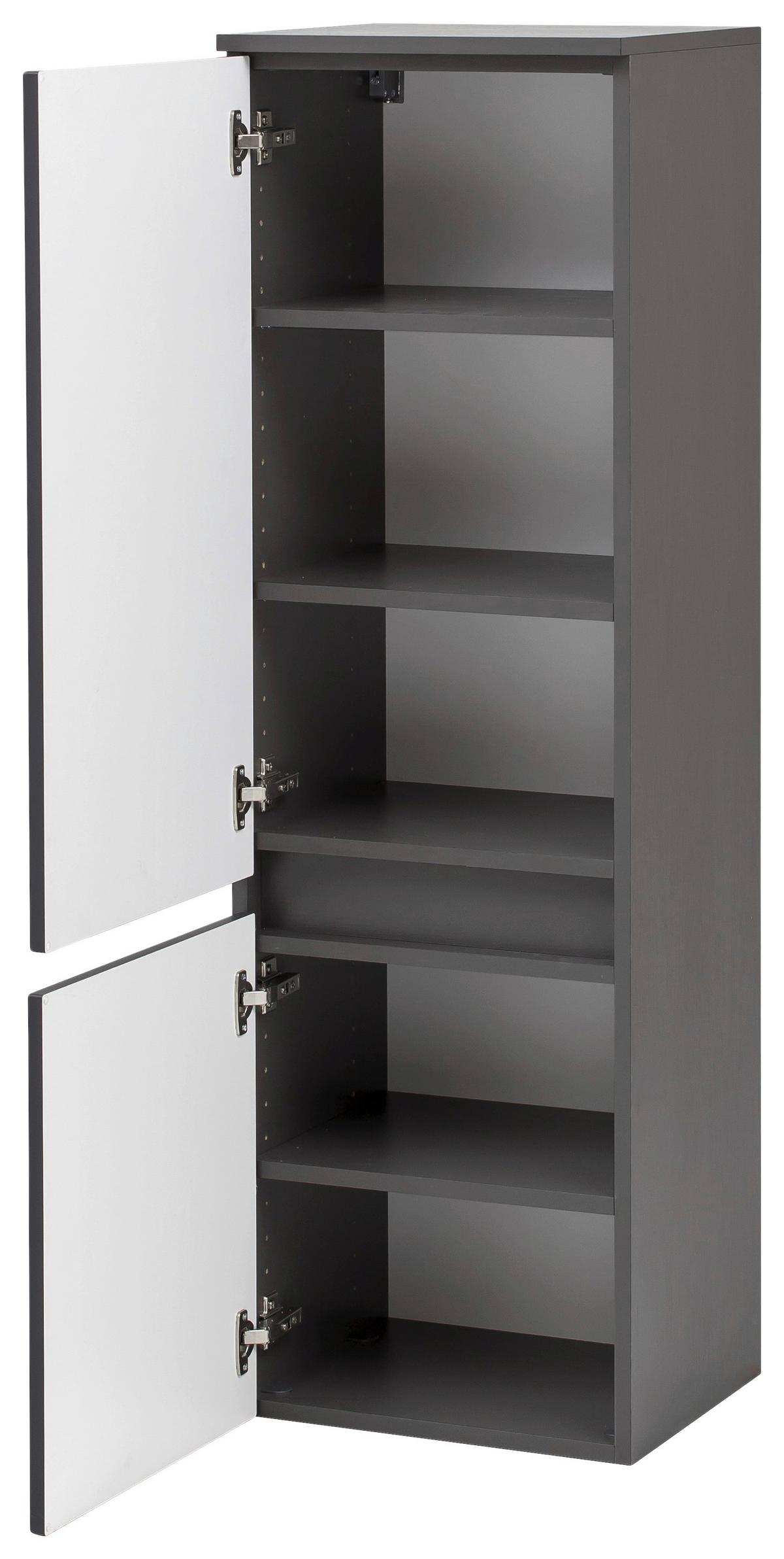 Midischrank Kopenhagen B: 40 cm Grau - Silberfarben/Grau, KONVENTIONELL, Holzwerkstoff (40/130/35cm) - Held