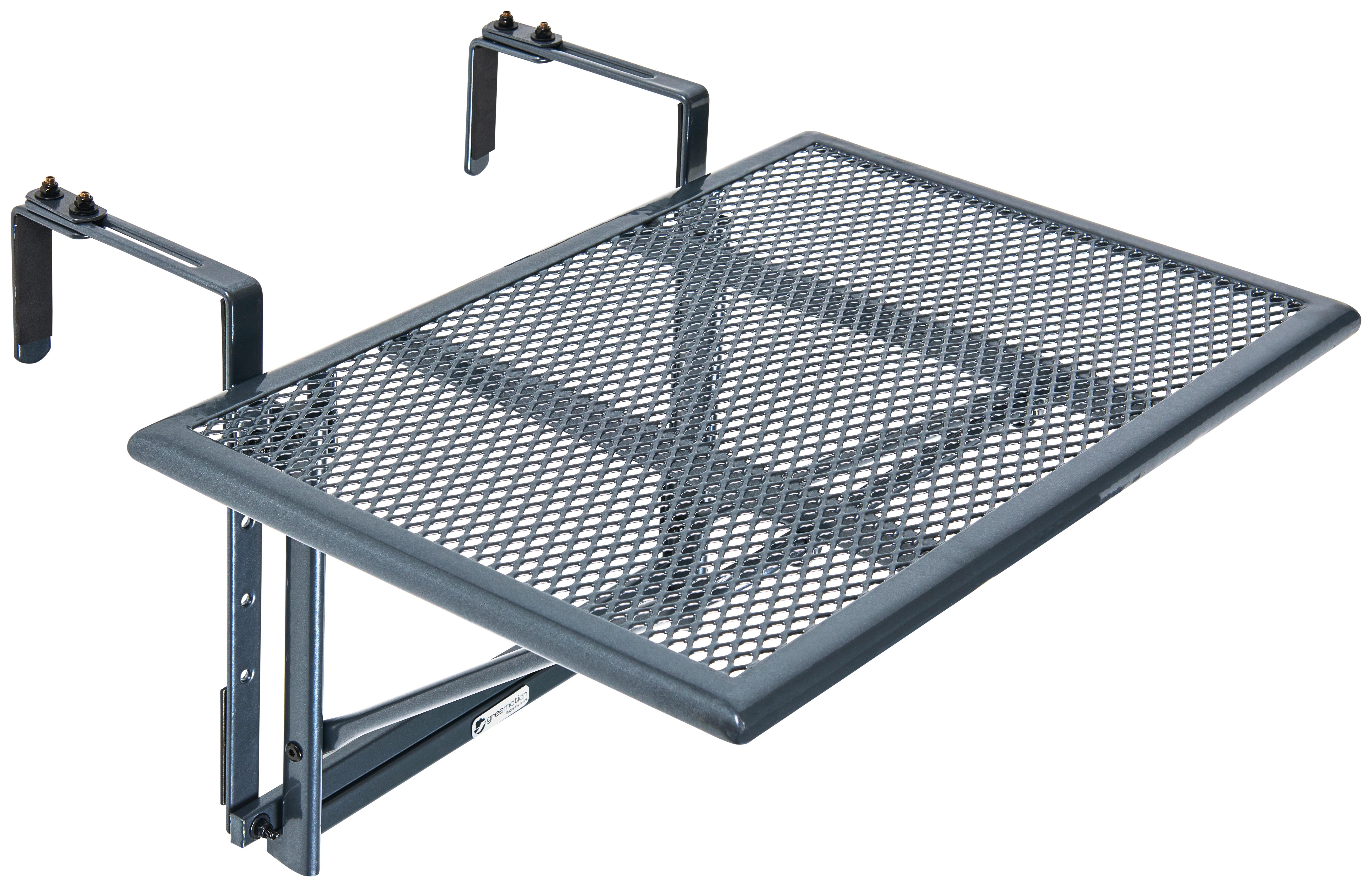 Balkonhängetisch Klappbar Toulouse Metall L: 60 cm - Grau, MODERN, Metall (60/56/40cm) - Luca Bessoni