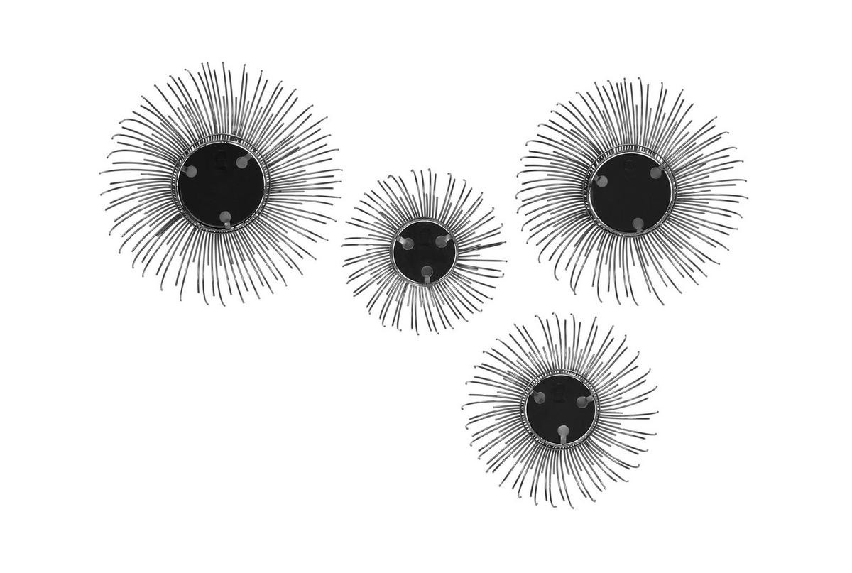 Spiegelset Duke 525 4-Er Set Silber - Silberfarben, Basics, Metall (38/38/8cm) - Kayoom