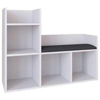 Regal Stehend Lelus 108 cm Weiß - Weiß, MODERN, Holzwerkstoff (108/88/34cm) - MID.YOU