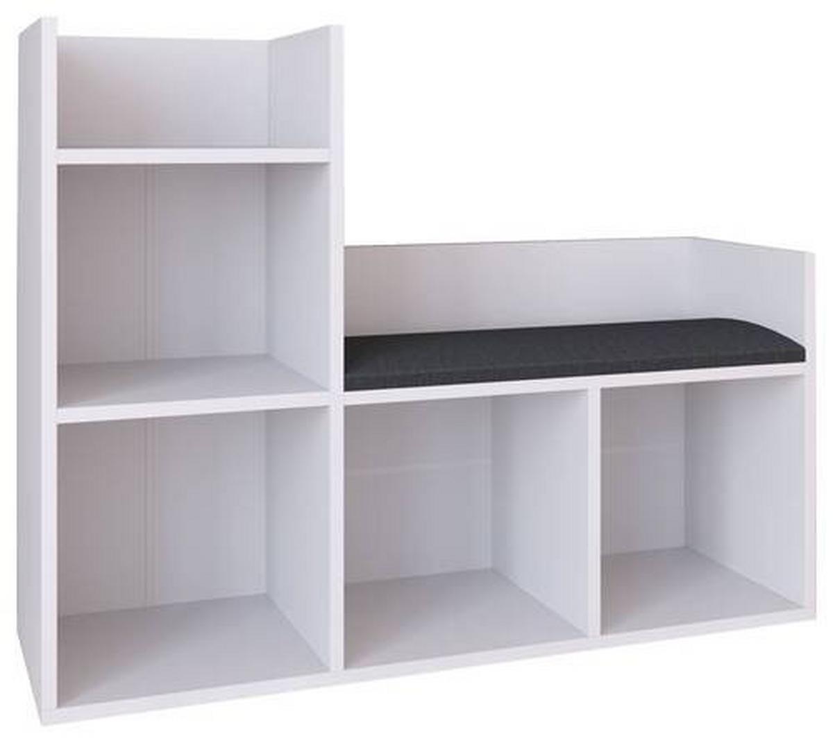 Regal Stehend Lelus 108 cm Weiß - Weiß, MODERN, Holzwerkstoff (108/88/34cm) - MID.YOU