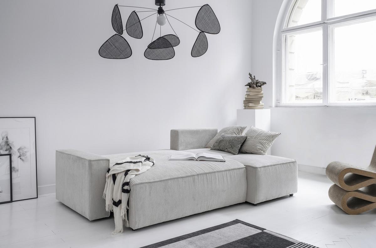 Rozkládací sedačka OLIVER, oboustranná montáž, béžová - černá/béžová, Design, textil/plast (250/156cm) - MID.YOU