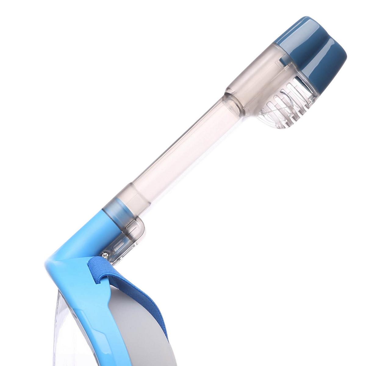 Schnorchelset L/XL mit Abflussventil Blau - Blau, Basics, Kunststoff (42/18,3/17,2cm)
