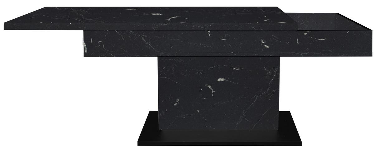 Couchtisch Lift Schwarz B: 110 Cm - Schwarz/Eiche Artisan, Design, Holzwerkstoff/Metall (110/58-77/60cm) - MID.YOU