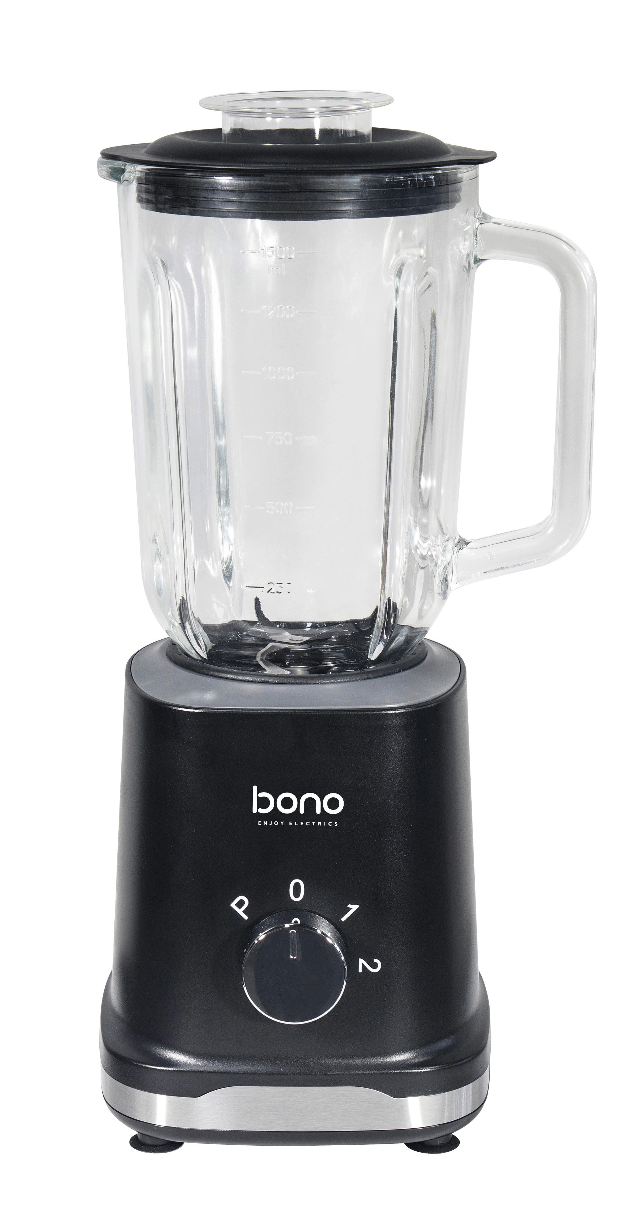 Standmixer Josi - Schwarz, Basics, Glas/Kunststoff (18,5/17,5/37,7cm) - Bono