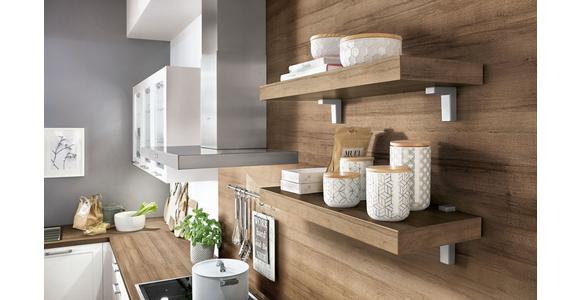 Einbauküche Casablanca - Eichefarben/Weiß, MODERN, Holzwerkstoff - Vertico
