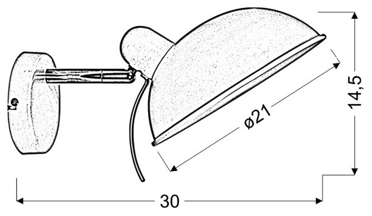 Wandleuchte 21-51448 - Weiß, Basics, Metall (21/30/14.5cm)