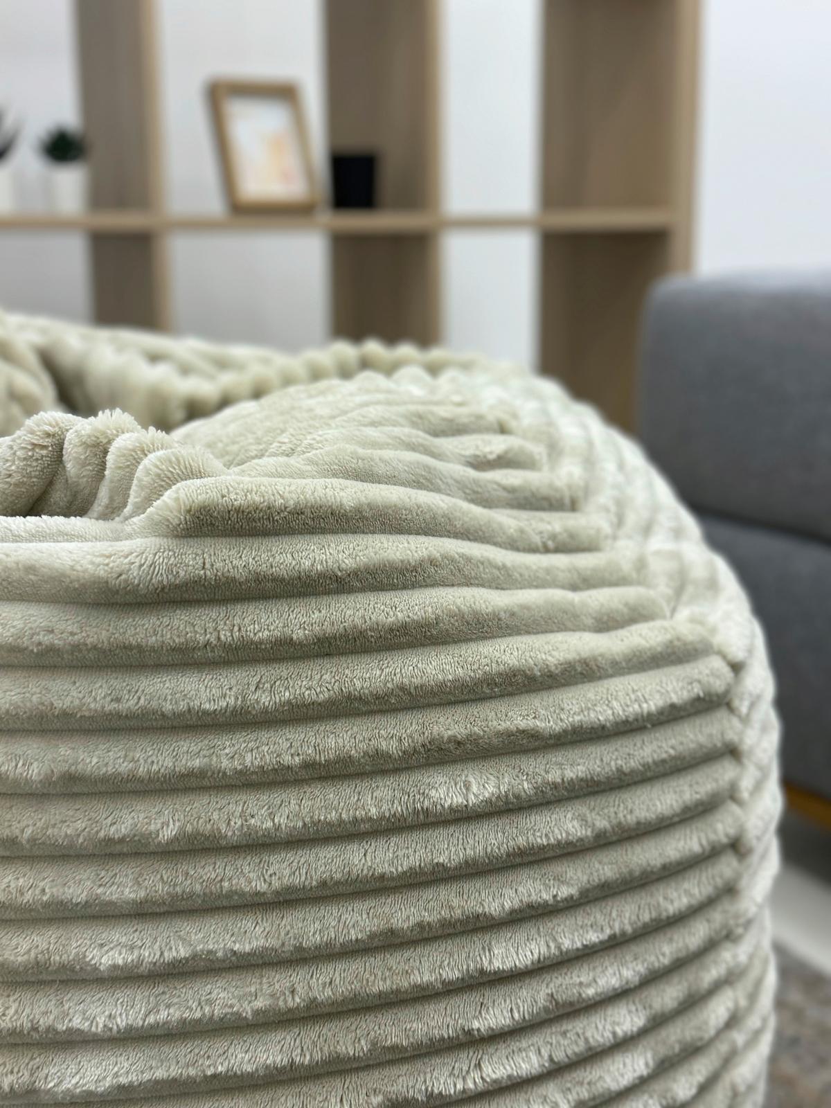 Sedací vak BUZZI, 280L, béžový menčester TILIA - béžová, Basics, textil (120/85/85cm) - Ondega