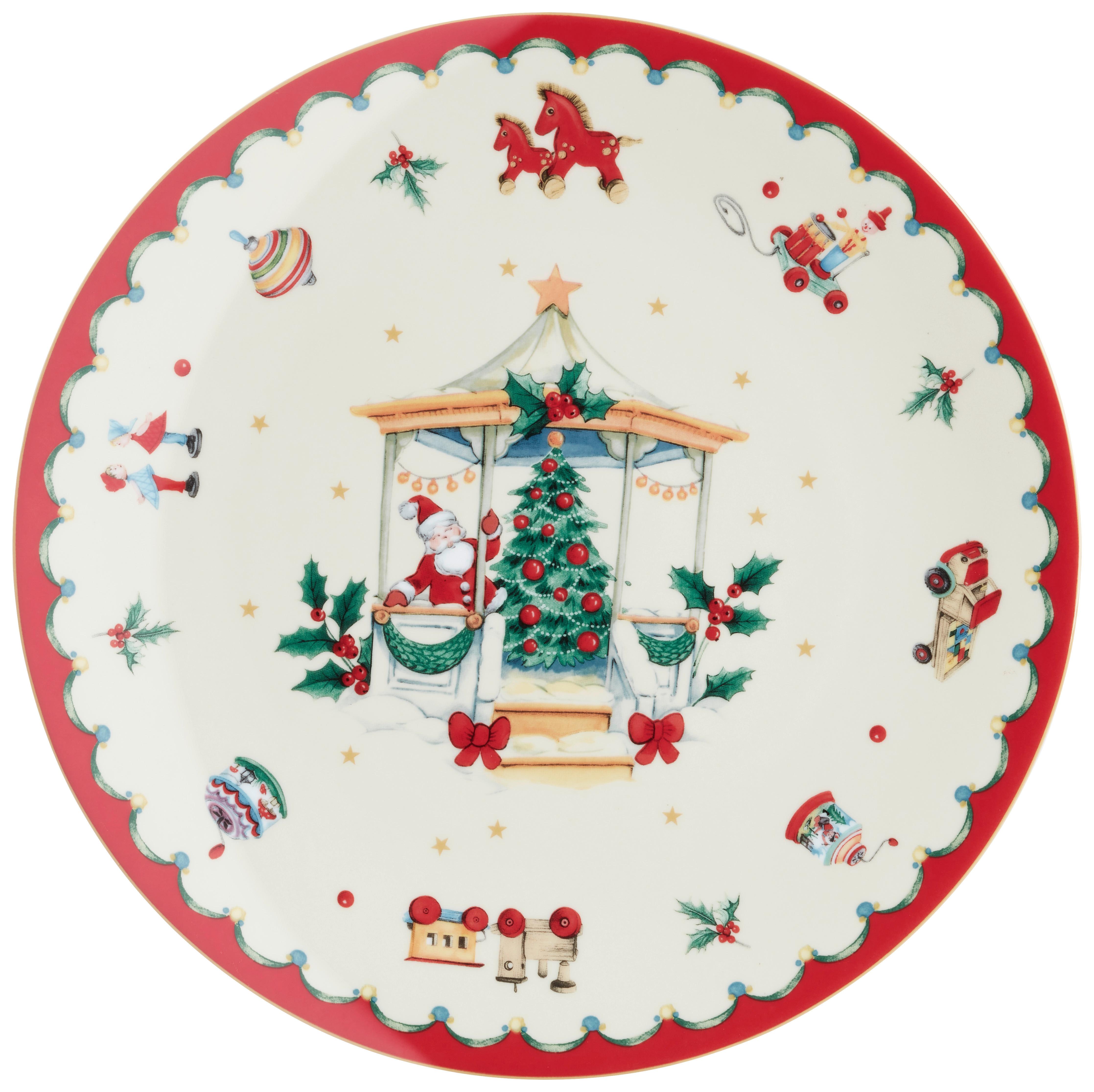Klubový tanier XMAS - biela/červená, Konventionell, keramika (31/2,3cm) - Mömax