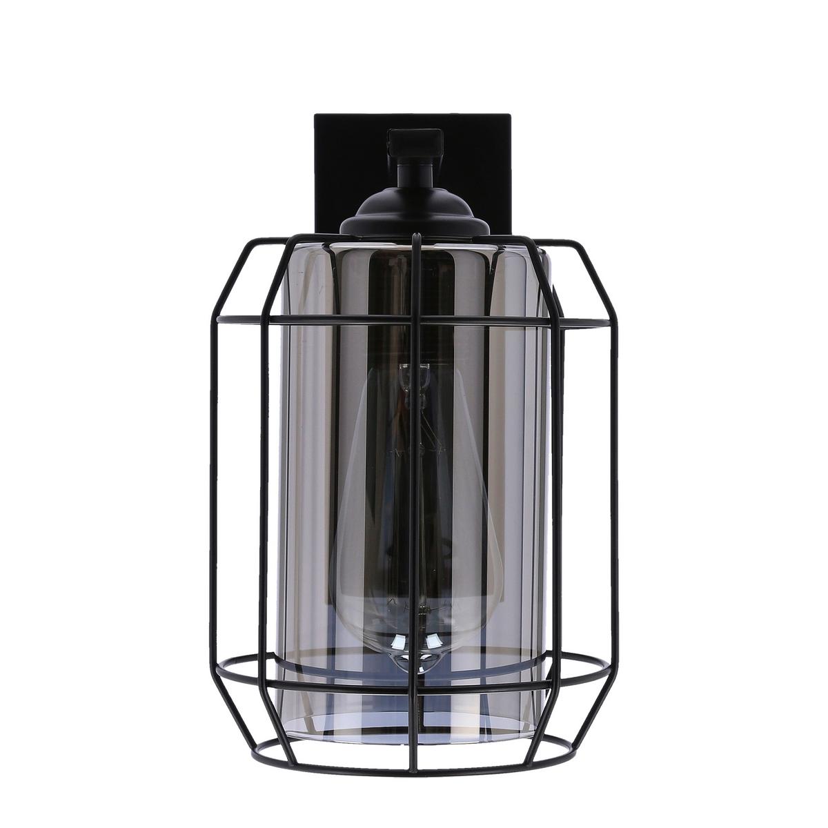 Wandleuchte 21-10186 Jonera - Schwarz, KONVENTIONELL, Metall (23/15/24cm)