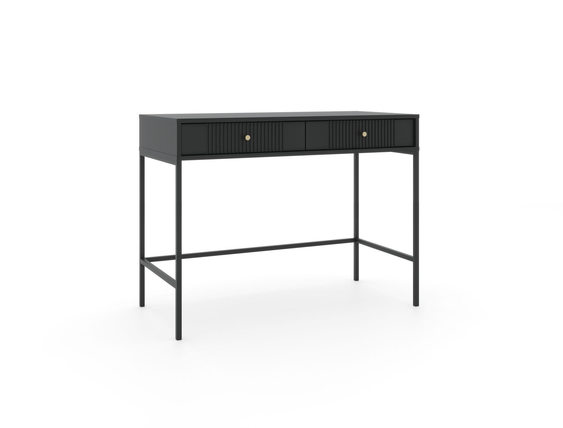 TOALETNÝ STOLÍK ISEO BLACK/BLACK/GOLD - čierna/zlatá, Design, kov/kompozitné drevo (104,2/79/50cm) - Xora