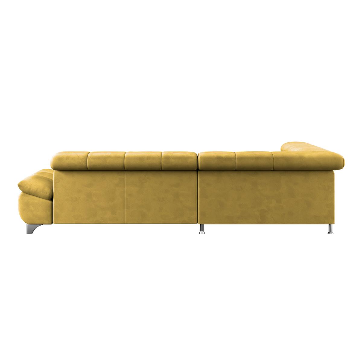 Eckbank Gemini Senfgelb, B: 234cm - Chromfarben/Senfgelb, KONVENTIONELL, Textil (234/312cm)