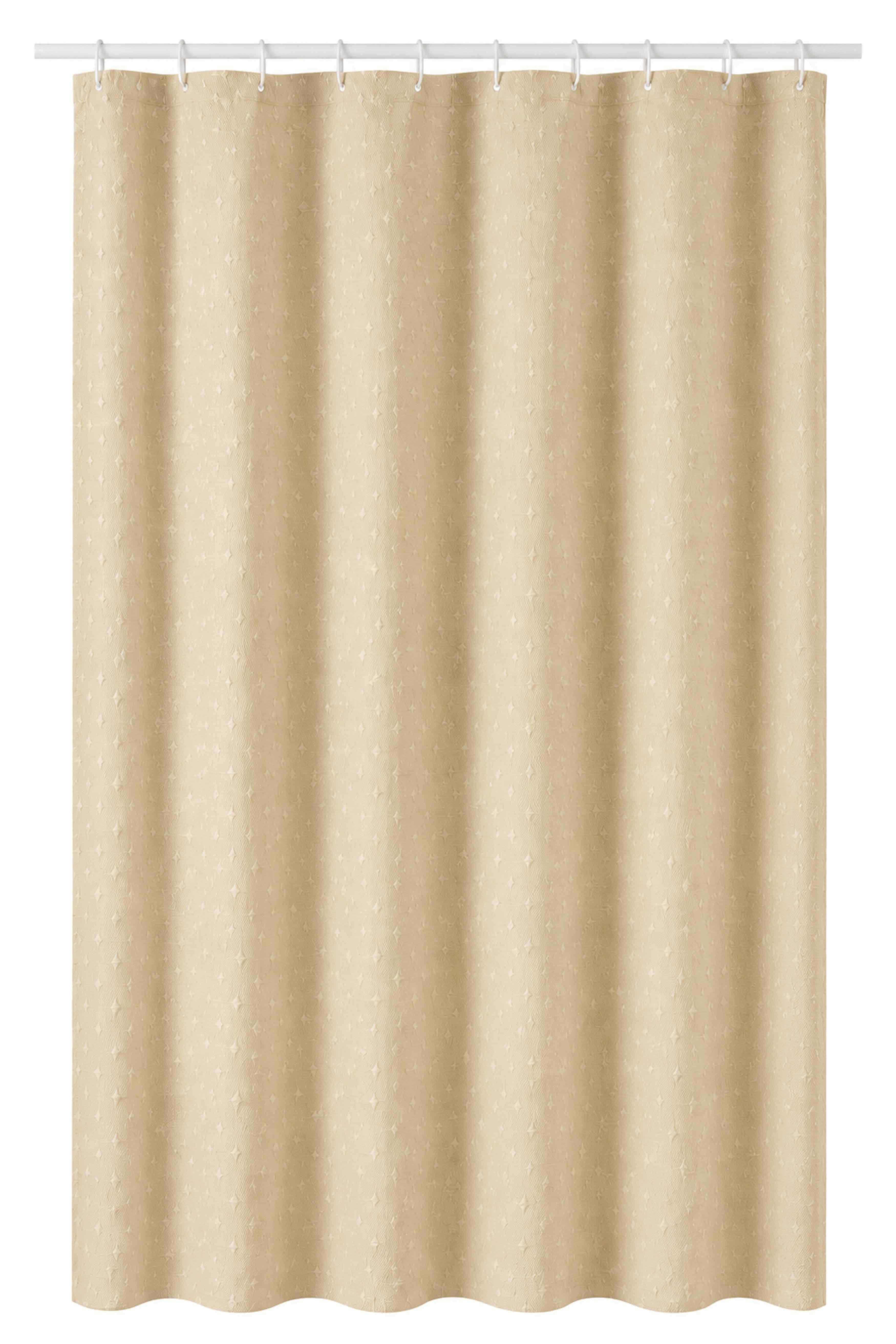 SPRCHOVÝ ZÁVES MATI - piesková, Basics, textil (180/200cm)
