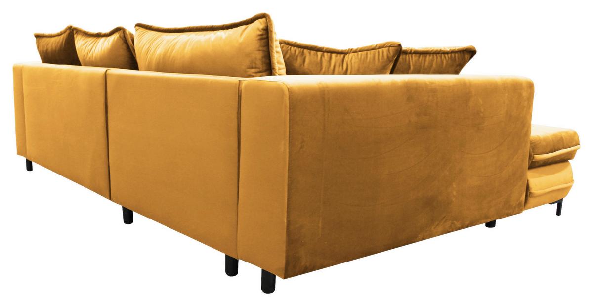 Eckschlafsofa Mit Schlaffunktion Bello Gelb - Gelb/Beige, Design, Textil (187/277cm) - Livetastic