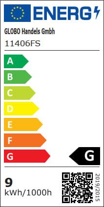 LED žiarovka 8,5 Watt, E27 - strieborná, kov/sklo (9,5/13,8cm) - Globo