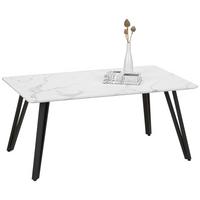 Konferenční stolek FLORENZ - bílá/černá, Moderní, kov/kompozitní dřevo (100/60/45cm) - Mömax