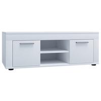 Lowboard Usilo Weiß B: 102 Cm - Schwarz/Weiß, Design, Holzwerkstoff (102/37/45cm) - MID.YOU