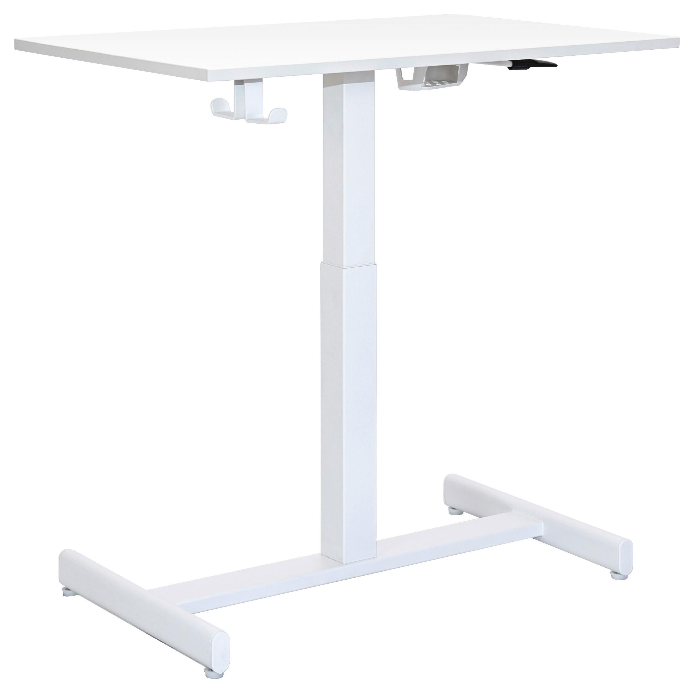 Psací stůl GEORGE - bílá, Moderní, kov/kompozitní dřevo (72,5/48.5-74/48cm) - Mömax