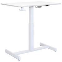 Psací stůl GEORGE - bílá, Moderní, kov/kompozitní dřevo (72,5/48.5-74/48cm) - Mömax