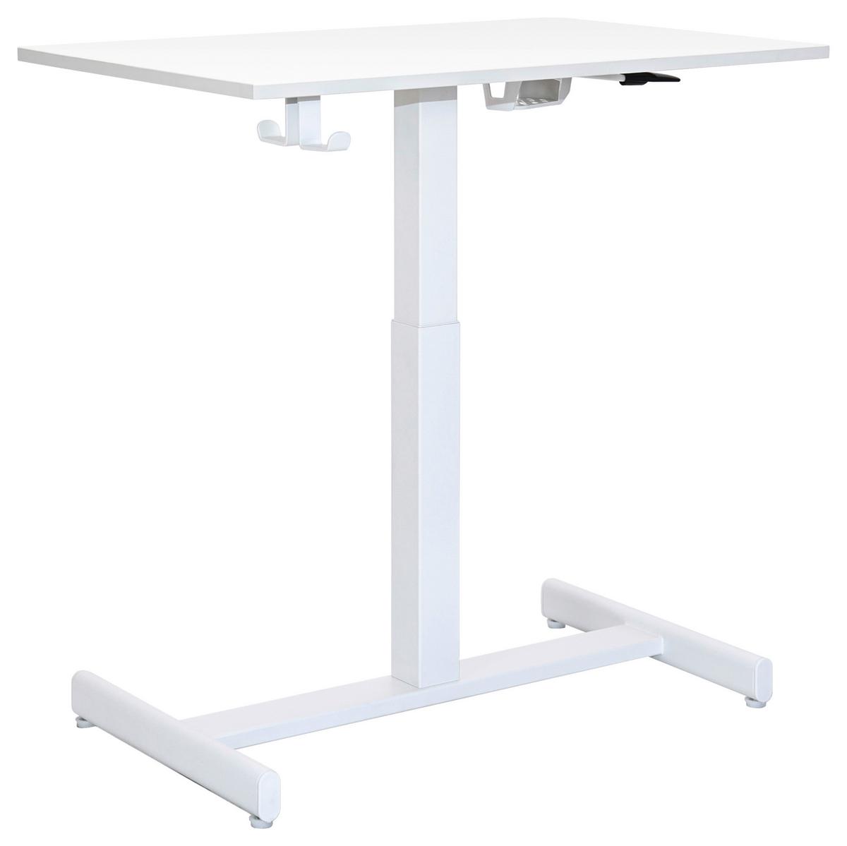 Psací stůl GEORGE - bílá, Moderní, kov/kompozitní dřevo (72,5/48.5-74/48cm) - Mömax