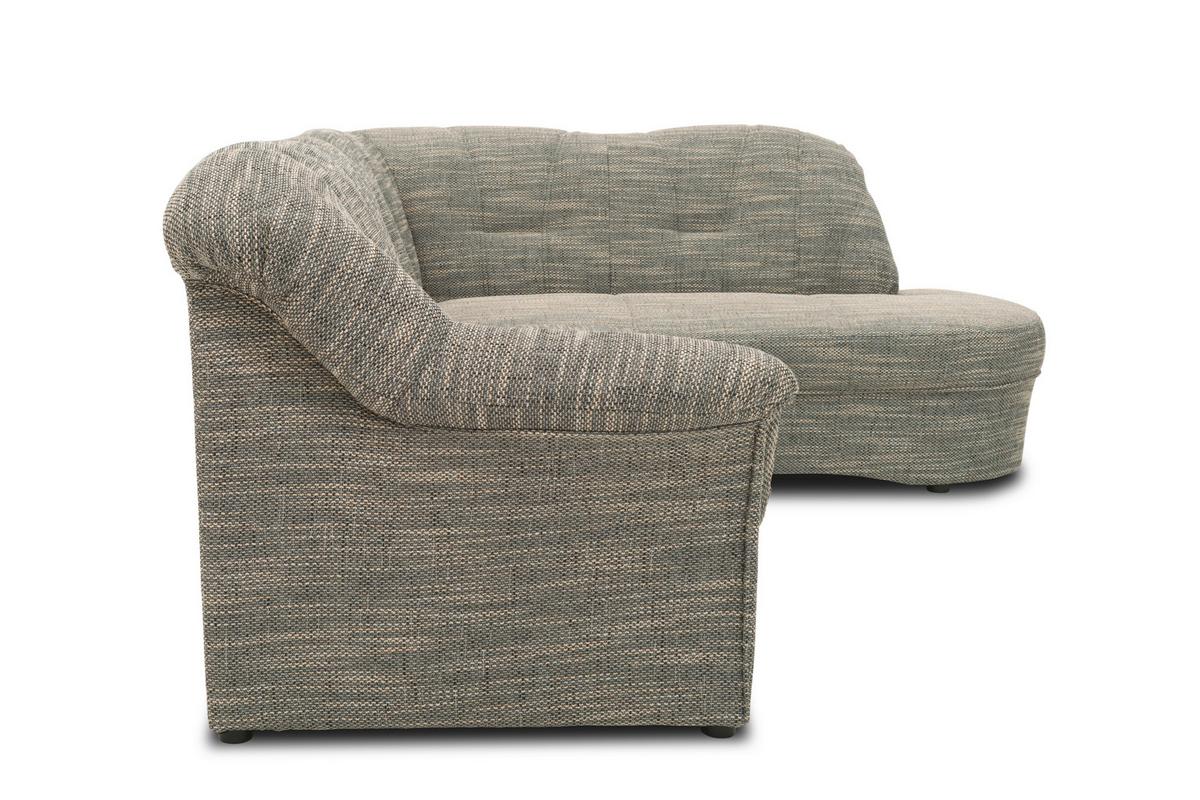 Ecksofa Papenburg Rücken Echt Grau/weiß - Schwarz/Weiß, KONVENTIONELL, Textil (243/180cm) - MID.YOU