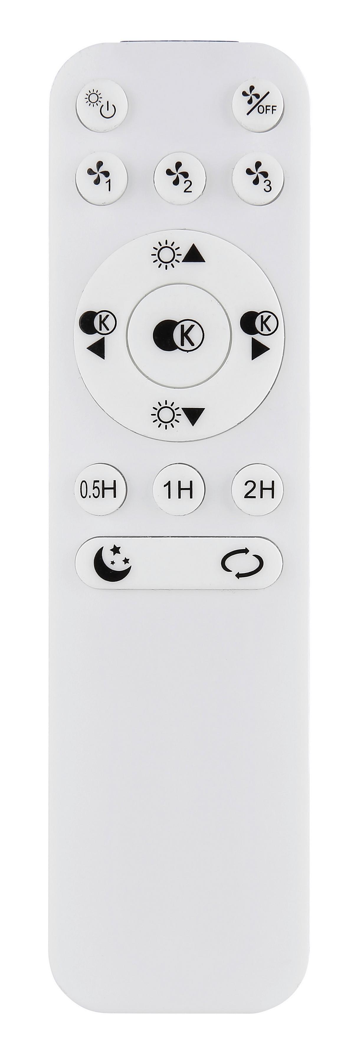 Deckenventilator 03654 - Klar/Chromfarben, Basics, Kunststoff/Metall (50/17,5cm) - Globo