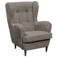 Ohrensessel Oskar Sandfarben B: 78 Cm - Sandfarben/Schwarz, Basics, Textil (78/102/98cm) - MID.YOU