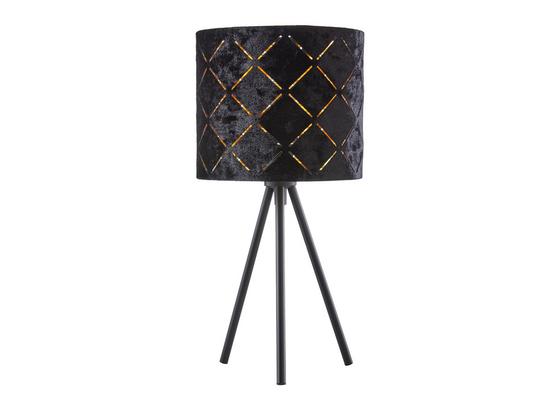 Stolová Lampa Evelyn V: 35cm, 40 Watt - čierna, Štýlový, kov (17/35cm) - Modern Living Stolová Lampa Evelyn V: 35cm, 40 Watt - čierna, Štýlový, kov (17/35cm) - Modern Living