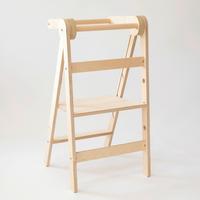 Lernturm klappbar/Tritthocker natur - Birkefarben, Basics, Holz (44/55/85cm)