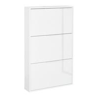 Vyklápěcí botník Espresso, lesklá bílá, š: 65 cm - bílá/vysoce lesklá bílá, Konvenční, kompozitní dřevo (65/106/15cm) - Mömax