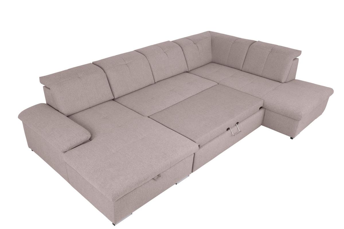 Wohnlandschaft Ramzes Taupe U: 173x328x215 cm - Taupe/Grau, Design, Textil (173/328/215cm) - MID.YOU