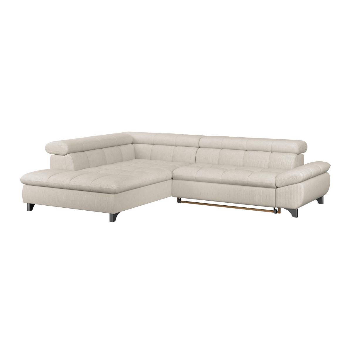 Ecksofa Gemini Beige, B: 234cm - Chromfarben/Beige, KONVENTIONELL, Textil (234/312cm)