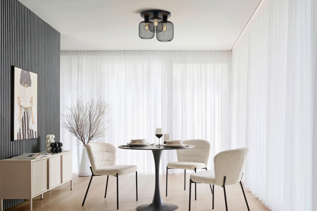 STROPNÍ SVÍTIDLO DRATO - černá/barvy zlata, Moderní, kov (40/23cm) - Mömax