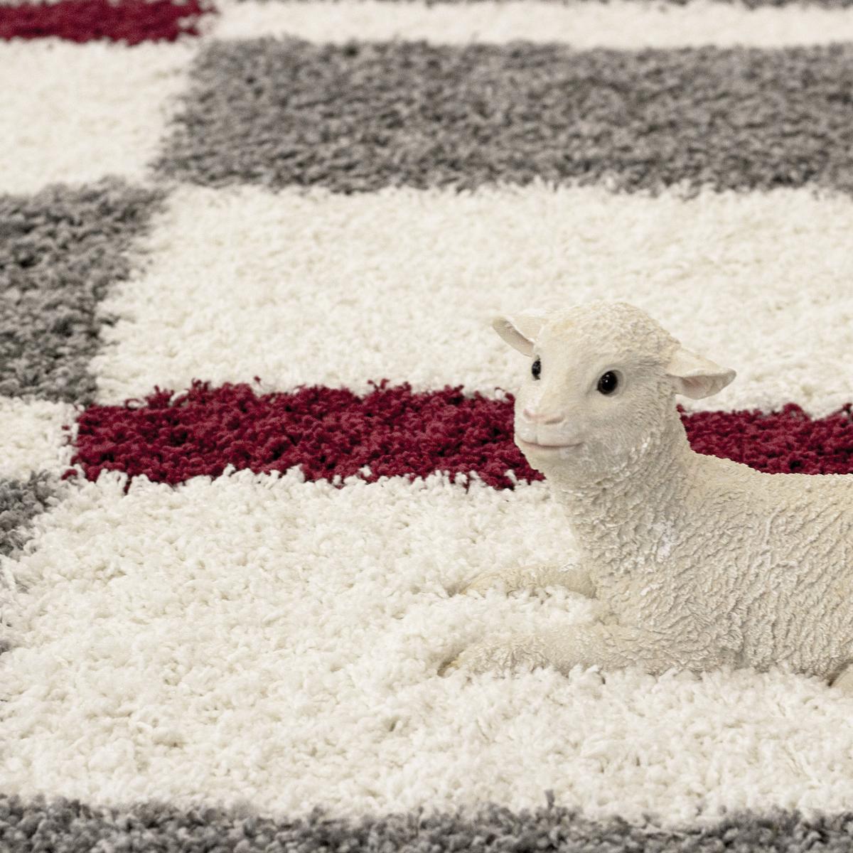 Hochflor Teppich Rot Gala 280x370 Cm - Rot, Design, Textil (280/370cm)