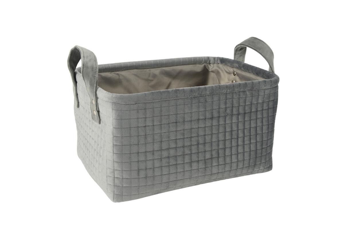 Kosár Nina - M - szürke, Basics, műanyag/textil (33/23/18cm) - James Wood